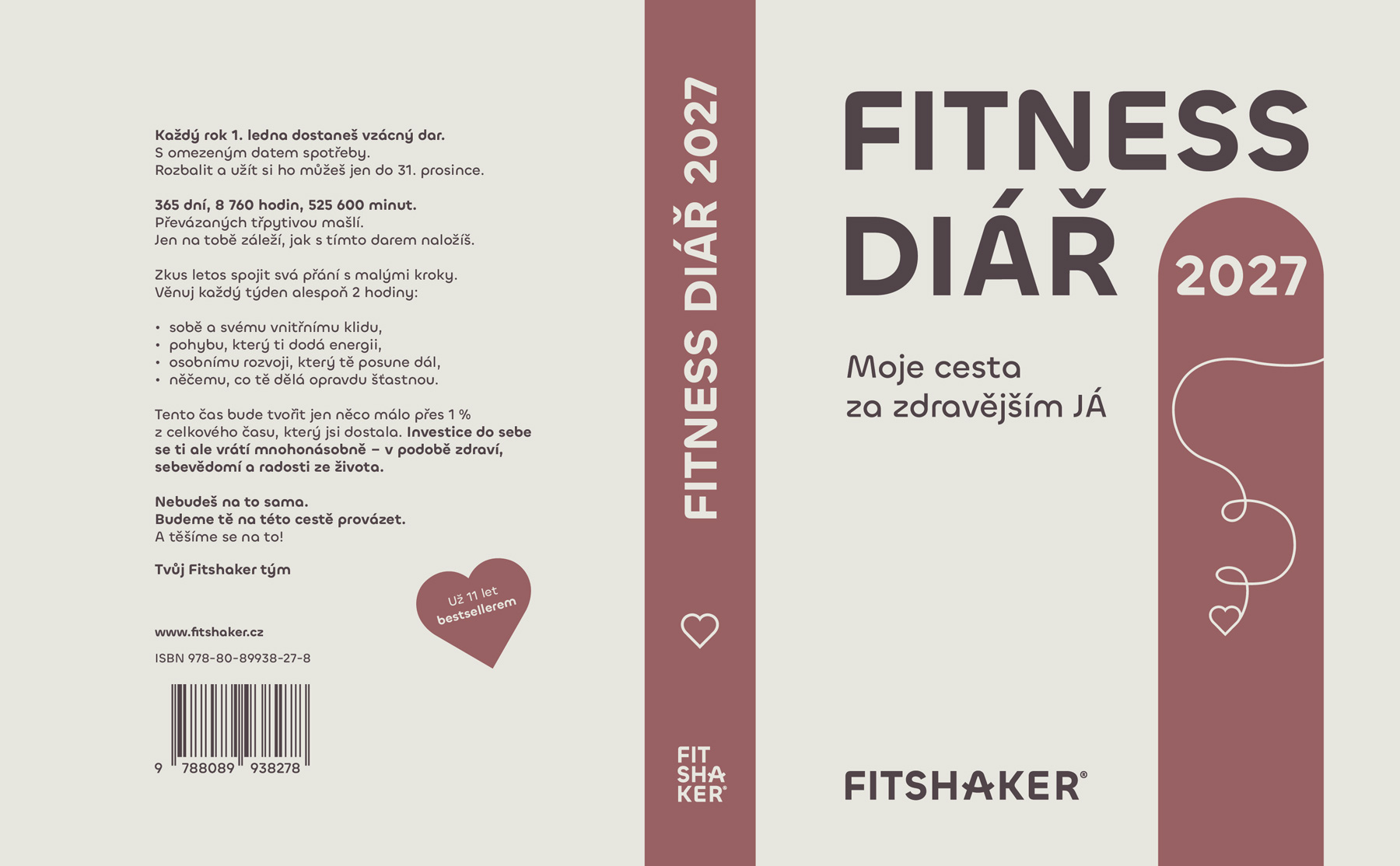 Fitness diár 2027 český český motivačný diar